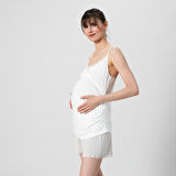 Maxine Hamile Pijama Üstü Beyaz