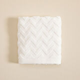 Zigzag El Havlusu 30x40 cm Beyaz/Beyaz