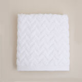 Zigzag Yüz Havlusu 50x70 cm Beyaz/Beyaz