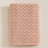 Zigzag Banyo Havlusu  70x140 cm EKRU/KOYU SOMON