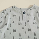 Nordic Baskılı Tshirt Gri