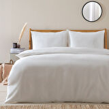 Alana Nevresim Seti King Size 230x220 cm Beyaz