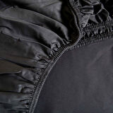 Alana Lastikli Çarşaf Tek Kişilik 100x200 cm Koyu Gri