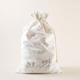 Maro Dekoratif Kese L Beyaz/Gümüş