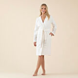 Derin Unisex Bornoz Ekru/Bej/Kahve