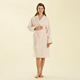 Solid Unisex Bornoz Pudra