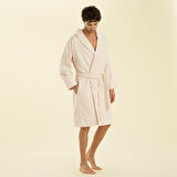 Solid Unisex Bornoz Pudra