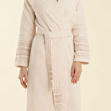 Derin Unisex Bornoz Pudra