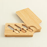 Ravva 4 Parça Bıçaklı Sunum Seti 30x14 cm Natural