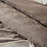 Ginko Nevresim Seti DBL Koyu Bej