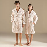 Eva Cotton Unısex Bornoz Pudra