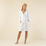 Ferme Unısex Bornoz Beyaz