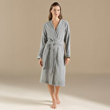 Floss Unisex Bornoz Açık Gri