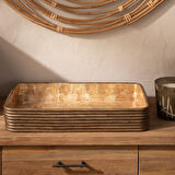 Innoq Yuvarlak Dekoratif Tepsi 52x34 Cm Sedef