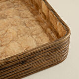 Innoq Kare Dekoratif Tepsi 42 Cm Sedef