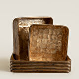 Innoq Kare Dekoratif Tepsi 42 Cm Sedef