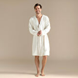 Perla Unısex Bornoz Ekru