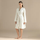 Perla Unısex Bornoz Ekru