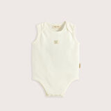 Cute Cırcus 3'Lü Kolsuz Body Set Ekru/Yeşil