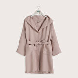 Lıttle Basıc Kapüşonlu Bornoz Pembe