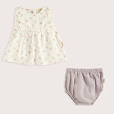 Magıc Sea Elbise Külot Set Ekru/Lila