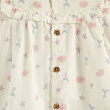 Magıc Sea Elbise Külot Set Ekru/Lila