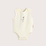 Sea Side Baskılı Kolsuz Body Ekru