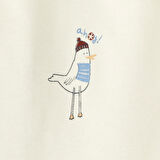 Sea Side Baskılı Kolsuz Body Ekru