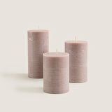 Glacier Sütun Mum 7X14  Gül Rose