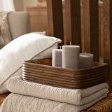 Glacier Sütun Mum 7x10cm Vizon Vizon