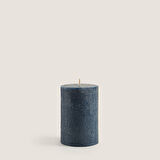 Glacier Sütun Mum 7x10cm marin blue
