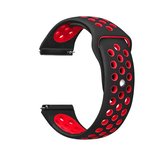 Galaxy Watch 42mm (20mm) KRD-02 Uyumlu Zore Kordon-Siyah-Kırmızı
