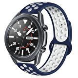 Galaxy Watch 46mm (22mm) KRD-02 Uyumlu Zore Kordon-Mavi-Beyaz