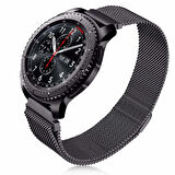 Gear S2 (20mm) Uyumlu KRD-12 Metal Zore Kordon-Gümüş