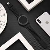 Galaxy Watch 46mm (22mm) KRD-02 Uyumlu Zore Kordon-Siyah-Kırmızı