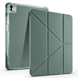 Apple iPad Air 11 2024 Kılıf Tri Folding Kalem Bölmeli Standlı Kılıf