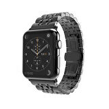 Watch 44mm Uyumlu KRD-14 Metal Zore Kordon-Siyah