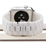 Watch 44mm Uyumlu KRD-15 Metal Zore Kordon-Beyaz