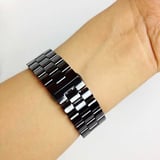 Watch 44mm Uyumlu KRD-15 Metal Zore Kordon-Beyaz