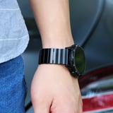 Gear S2 (20mm) Uyumlu KRD-16 Metal Zore Kordon-Siyah