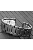 Apple Watch Ultra 49mm Kordon Mat Seramik Metal Strap Kayış - Siyah