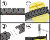 ​​Galaxy Watch 42mm (20mm) Mat Seramik Metal Zore Kordon-Siyah