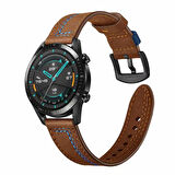 Gear S3 (22mm) Uyumlu KRD-19 Deri Zore Kordon