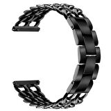 Huawei Watch GT 3 46mm Uyumlu KRD-17 Metal Zore Kordon-Siyah