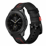 Huawei Watch GT 3 46mm Uyumlu KRD-19 Deri Zore Kordon-Siyah