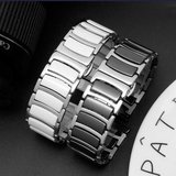 Gear S2 (20mm) Seramik Metal MKST Kordon-Siyah-Gold