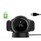 Siyah Gear S3 Usb Şarj Kablosu-Zore