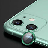 iPhone 12 Mini Uyumlu Ensueno CL-02 Kamera Lens Koruyucu-Yeşil