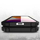 iPhone 12 Mini Uyumlu Zore Crash Silikon Kapak-Siyah