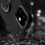 iPhone 12 Mini Uyumlu Zore Ravel Silikon Kılıf-Siyah-Kırmızı